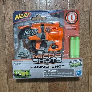 Nerf Microshots Hammershot Blaster in Orange and Green (T1)
